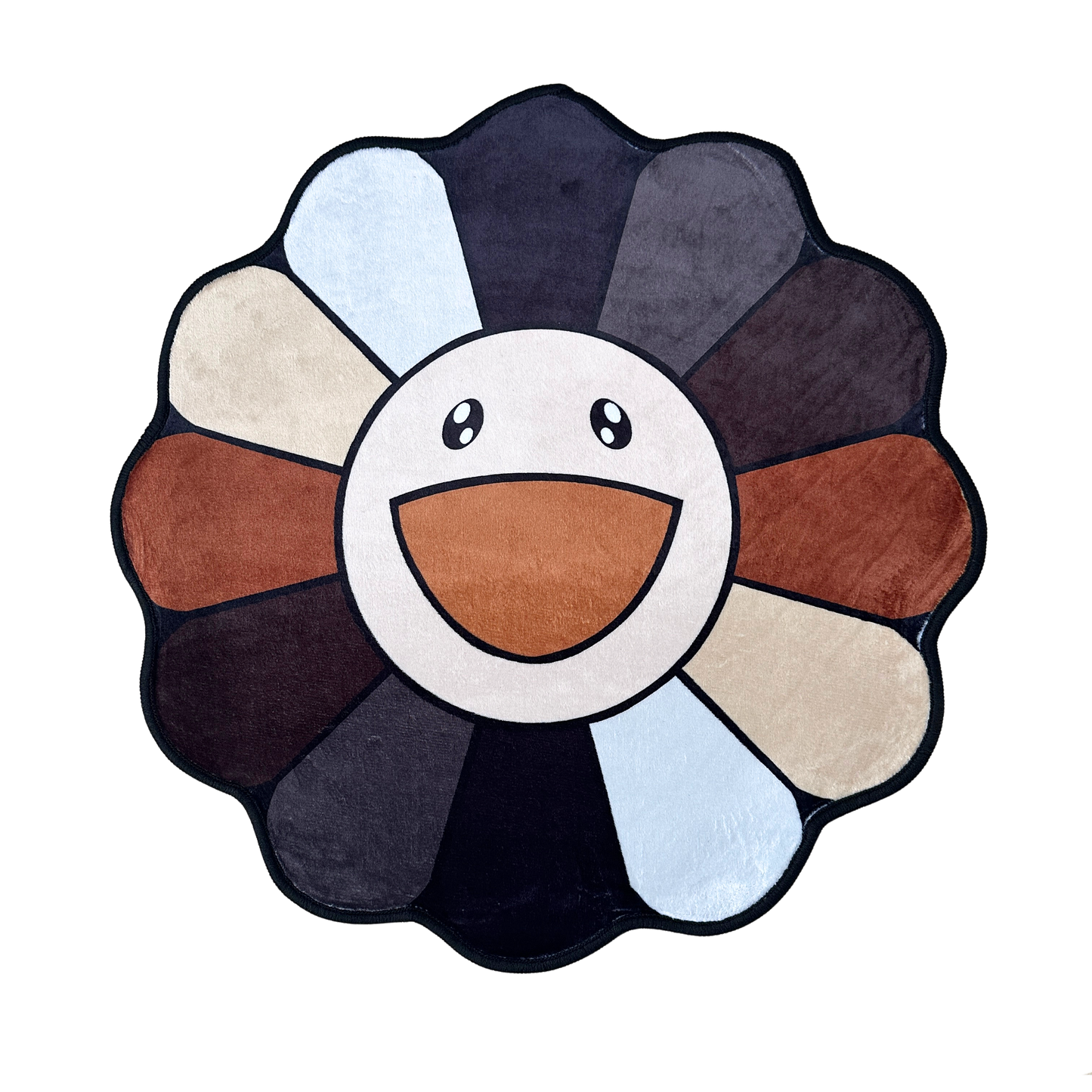 BROWN FLOWER RUG