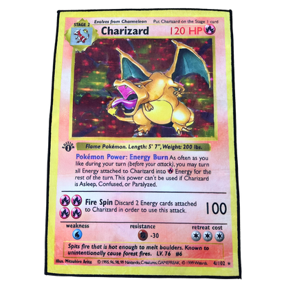 CHARIZARD POKEMON CARD RUG