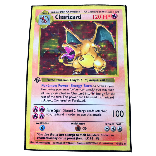CHARIZARD POKEMON CARD RUG